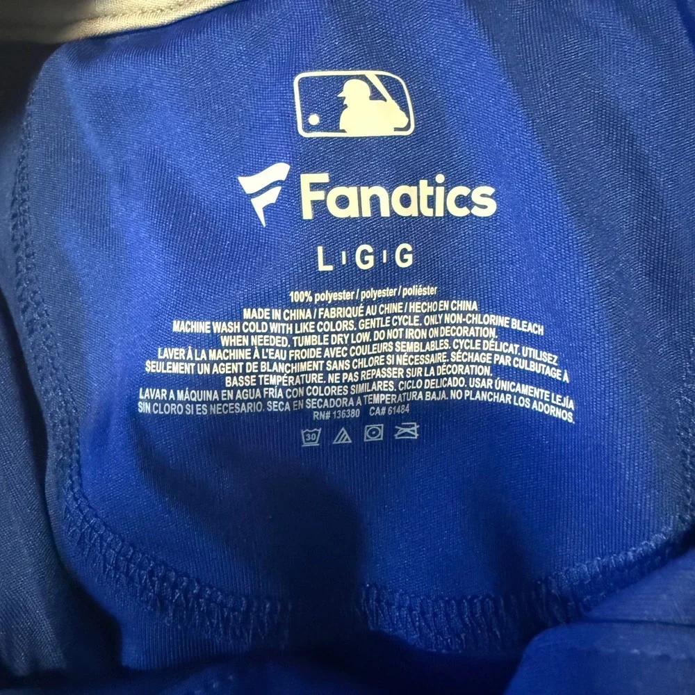 Fanatics Los Angeles Dodgers MLB Polo Shirt Mens Large Blue Performance 3A59 - Picture 4 of 9